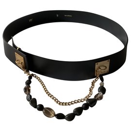 Chanel-Cinturones-Negro,Gold hardware