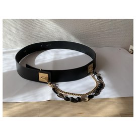 Chanel-Cinturones-Negro,Gold hardware
