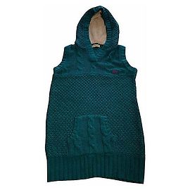 Pull Burberry Vert en Coton avec Capuche en Fourrure Vert