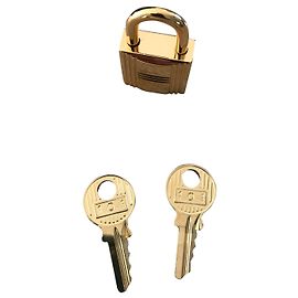 Cadenas hermès acier doré avec ses clefs Bijouterie dorée