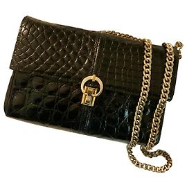 Céline Crocodilo vintage Marrom