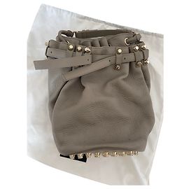 Alexander Wang Diego Sac Cabas en Cuir Gris Gris