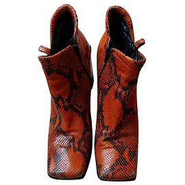 Pied à Terre Snake Print Leather Ankle Boots Multiple colors