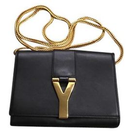 Yves Saint Laurent Y Line mini shoulder bag dark brown leather Dark brown
