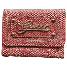 Guess portafoglio rosa con monogramma Rosa