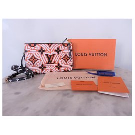 Louis Vuitton-LOUIS VUITTON lined Zip Crafty limited edition clutch bag-Multiple colors