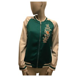 Mangano Two-tone jacket White Green