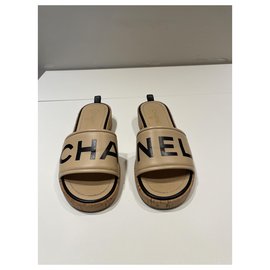 Chanel Mules Beige