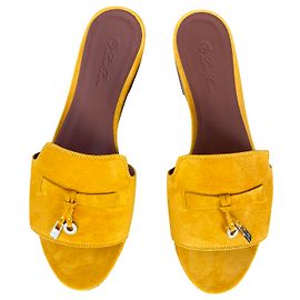Loro Piana Summer Charms Wildlederrutschen Orange