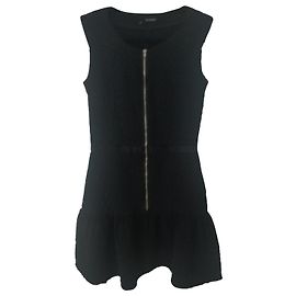 The Kooples Schwarzes Polyamid Kleid Schwarz