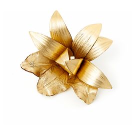 Chanel PARIS NY 2019 GOLDEN LEATHER LILY Doré
