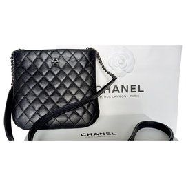 Chanel-Bolsa de uniforme Chanel.-Negro