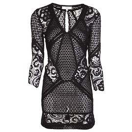IRO Rovea Crocket Cutout Kleid Schwarz