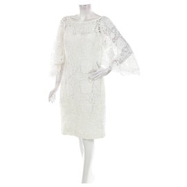 Ralph Lauren Spitzenkleid Weiß Weiß