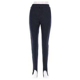 Mads Norgaard Striped Pants White Dark Blue Blue