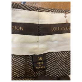 Louis Vuitton-Pantaloni, ghette-Marrone