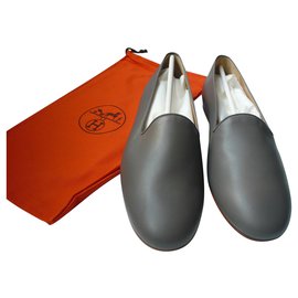 Hermès-HERMES Loafers new mixed T41-Grey