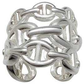 Hermès ring model "Chained anchor chain" in silver. Other