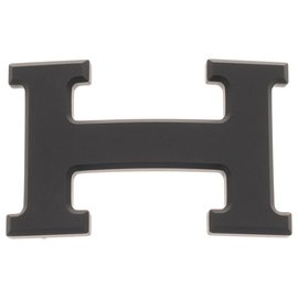 Hermès-Hermès belt buckle 5382 black PVD plated metal-Black