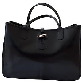 Longchamp Schilf Handtasche Schwarz