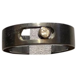 Messika Move Titanium Ring Silver Size 54 Silvery