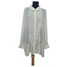 Autre Marque Ilse Jacobsen White Shirt Polyester Size 40 White