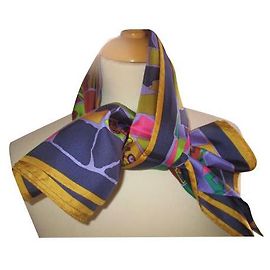 Autre Marque Foulard de seda multicolorido Multicor