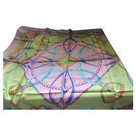 Autre Marque Lenço quadrado de seda Renard Multicolore Multicor
