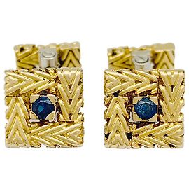 Autre Marque Van Cleef & Arpels cufflinks two golds and sapphires. Other