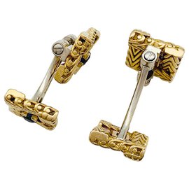 Autre Marque-Van Cleef & Arpels cufflinks two golds and sapphires.-Other