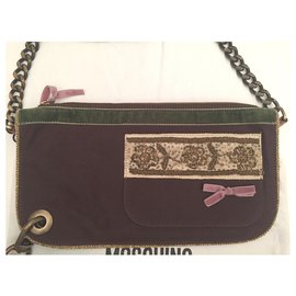 Moschino-Handbags-Dark brown
