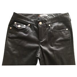 Roberto Cavalli Schlaghose Schwarz Baumwolle Größe 38 Schwarz