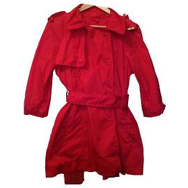 Trench Louis Vuitton Rosso in Tessuto Rosso