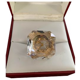 Gold and Baccarat crystal ring Golden