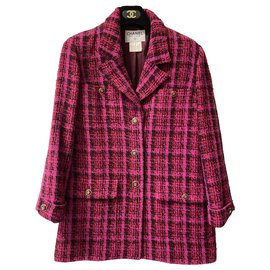 Chanel Fall 1995 Wool Jacket Pink Pink