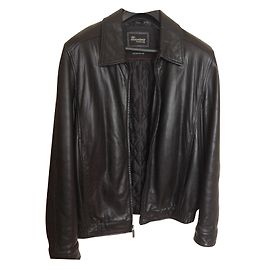 Autre Marque Dockers Premium Black Lambskin Leather Jacket Black