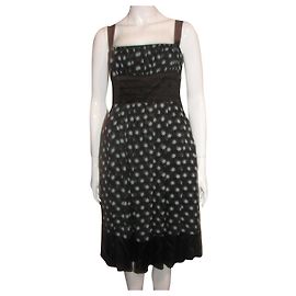 Diane Von Furstenberg Vestido de seda con estampado de estrellas Negro Azul