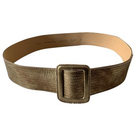 Gerard Darel Cinto de couro dourado Dourado