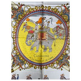 Hermès Caparons de Francia e India Multicolor Amarillo