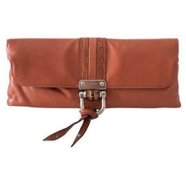Gucci Bolsa de couro de bambu Laranja