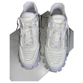 Prada Basket Sneaker Weiß Leder Weiß