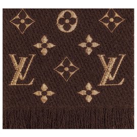Louis Vuitton-Echarpe LV Logomania-Marron