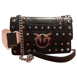 Pinko Love Bag en cuir Idillio Noir