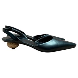 Loewe Egg Slingback Pumps schwarz Leder Schwarz