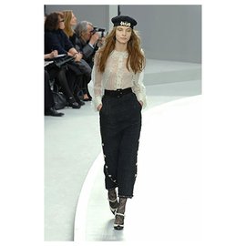 Chanel-5Jupe maxi en tweed K $ New-Noir