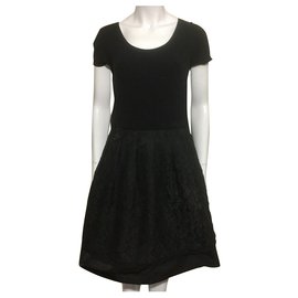 Moschino Cheap And Chic-Dress with lace skirt-Black