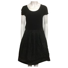 Moschino Cheap And Chic Kleid mit Spitzenrock Schwarz