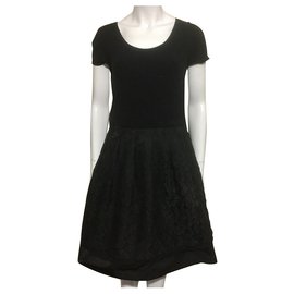 Moschino Cheap And Chic Robe avec jupe en dentelle Noir