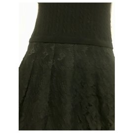 Moschino Cheap And Chic-Dress with lace skirt-Black