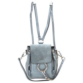 Chloé Chloe Blue Faye Backpack Blue Light blue